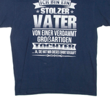 GILDAN Mens T-Shirt Blue L