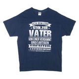 GILDAN Mens T-Shirt Blue L