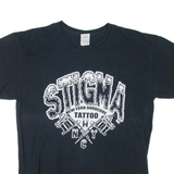 GILDAN Mens T-Shirt Black USA L