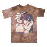 THE MOUNTAIN Native American Mens Tie Dye T-Shirt Brown 90s USA L