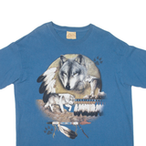 THE MOUNTAIN Wolves Mens T-Shirt Blue XL