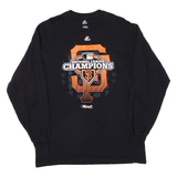 MAJESTIC 2012 National League Champions Mens T-Shirt Black Long Sleeve USA L