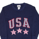 L.A.GOLD Usa Mens T-Shirt Blue Long Sleeve 90s USA S