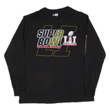 NFL Super Bowl Houston Texas Mens T-Shirt Black Long Sleeve USA XL