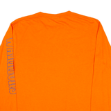 PORT & COMPANY Foley Soccer Mens T-Shirt Orange Long Sleeve USA M