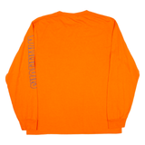 PORT & COMPANY Foley Soccer Mens T-Shirt Orange Long Sleeve USA M
