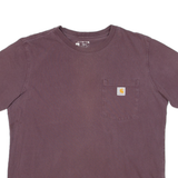 CARHARTT Loose Fit Womens T-Shirt Maroon L