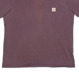 CARHARTT Loose Fit Womens T-Shirt Maroon L