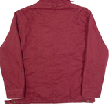 LAKIN MCKEY Fleece Lined Mens Workwear Jacket Maroon Hooded L