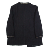 ZARA BASIC Womens Overcoat Jacket Black L