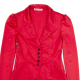 EVE Womens Blazer Jacket Red 90s XS