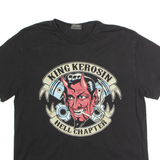 KING KEROSIN Hell Chapter Mens Biker T-Shirt Black Crew Neck L