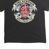 KING KEROSIN Hell Chapter Mens Biker T-Shirt Black Crew Neck L