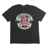 KING KEROSIN Hell Chapter Mens Biker T-Shirt Black Crew Neck L