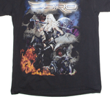 FRUIT OF THE LOOM Doro Mens Band T-Shirt Black Crew Neck L