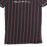 KINGS WILL DREAM Striped Mens T-Shirt Black Crew Neck XS