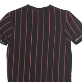 KINGS WILL DREAM Striped Mens T-Shirt Black Crew Neck XS