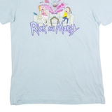 Rick And Morty Mens T-Shirt Blue Crew Neck S