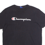CHAMPION Mens T-Shirt Black Crew Neck XL