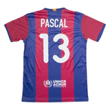 FC BARCELONA #13 Pascal Fan Edition Mens Football Shirt Jersey Blue V-Neck S