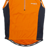 STOKE CYCLES Cycling Mens Jersey Orange Sleeveless 1/4 Zip M