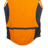 STOKE CYCLES Cycling Mens Jersey Orange Sleeveless 1/4 Zip M