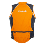 STOKE CYCLES Cycling Mens Jersey Orange Sleeveless 1/4 Zip M