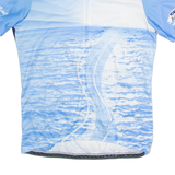 CUORE Full Zip Cycling Mens Jersey Blue High Neck XL