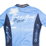 CUORE Full Zip Cycling Mens Jersey Blue High Neck XL