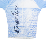 ACTION Full Zip Cycling Mens Jersey Blue High Neck XL