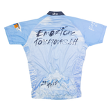 ACTION Full Zip Cycling Mens Jersey Blue High Neck XL