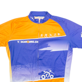 CRESPO Full Zip Cycling Mens Jersey Orange High Neck L