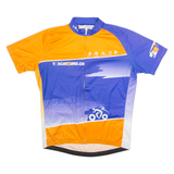 CRESPO Full Zip Cycling Mens Jersey Orange High Neck L