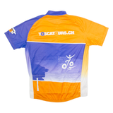 CRESPO Full Zip Cycling Mens Jersey Orange High Neck L