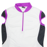 BRUNEX Cycling Womens Jersey White Sleeveless 1/2 Zip L