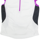 BRUNEX Cycling Womens Jersey White Sleeveless 1/2 Zip L