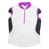 BRUNEX Cycling Womens Jersey White Sleeveless 1/2 Zip L