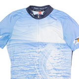 CUORE Full Zip Cycling Mens Jersey Blue High Neck XL
