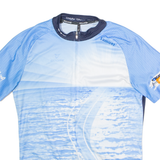 CUORE Full Zip Cycling Mens Jersey Blue High Neck XL