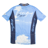 CUORE Full Zip Cycling Mens Jersey Blue High Neck XL
