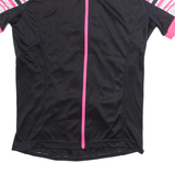 CRANE Full Zip Cycling Womens Jersey Black High Neck UK 10