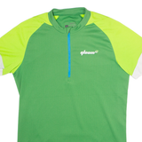 QLOOM Cycling Mens Jersey Green 1/4 Zip M