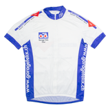 CUORE Full Zip Cycling Mens Jersey White High Neck M