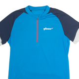 QLOOM Cycling Mens Jersey Blue 1/4 Zip M