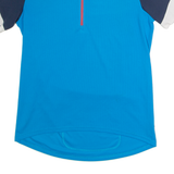QLOOM Cycling Mens Jersey Blue 1/4 Zip M