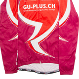CUORE Full Zip Cycling Mens Jersey Maroon Long Sleeve High Neck M