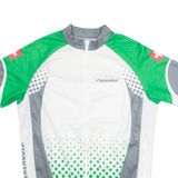 TWERENBOLD Full Zip Cycling Mens Jersey White High Neck L