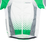 TWERENBOLD Full Zip Cycling Mens Jersey White High Neck L