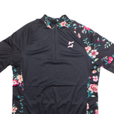STOKE Cycling Womens Jersey Black 1/4 Zip L