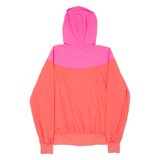 NIKE Air Mens Windbreaker Jacket Red Hooded Colourblock S